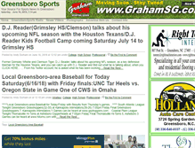 Tablet Screenshot of greensborosports.com